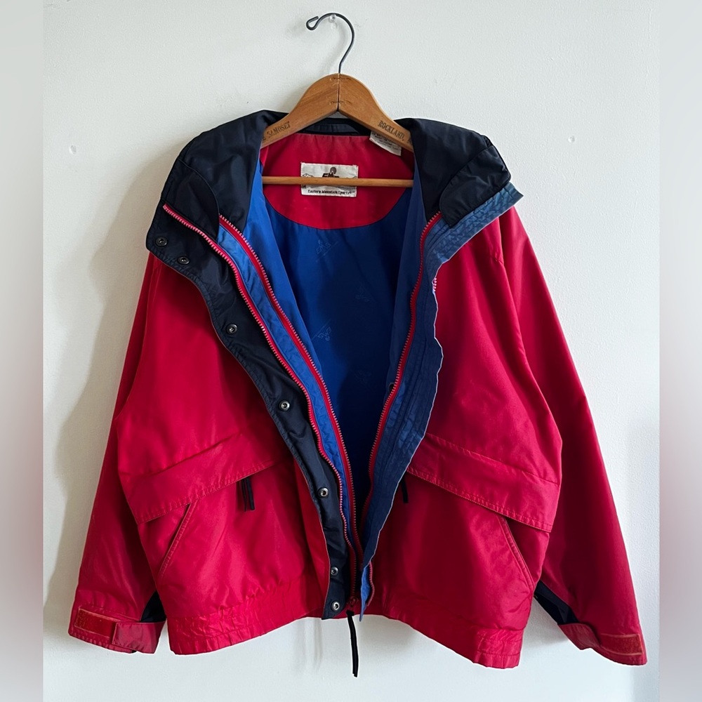 Eastern mountain sports EMS vintage Red Blue double zip up Jacket unisex medium